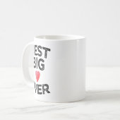 Beste Big Ever-Schwester-R Reveal Herz-Design Kaffeetasse (Vorderseite Links)
