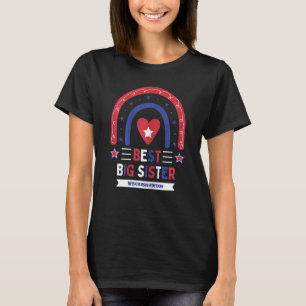 Beste Big Sister Wisconsin Edition Girls Older Sib T-Shirt