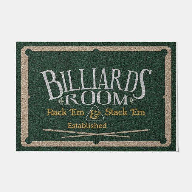 Beste Billard Zimmerdekoration, Billard Zimmer Rug Fußmatte (Vorderseite)
