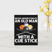 Beste Billardkunst für Großväter - Billiard Lover  Karte (Gelbe Blume)