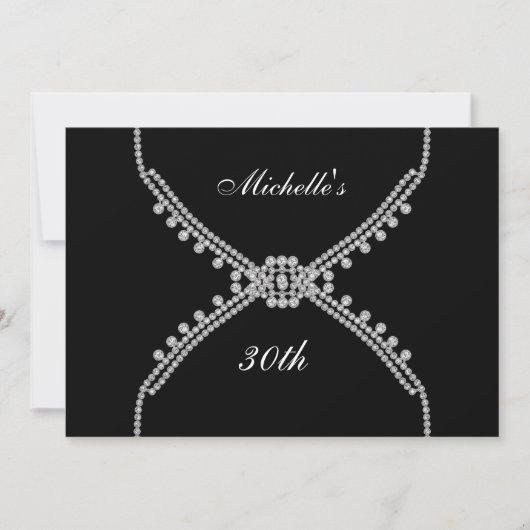 Beste Black Birthday Party Einladung (Vorderseite)