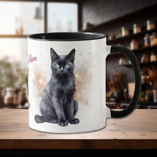 Beste Black Cat Mama je Star Confetti Tasse