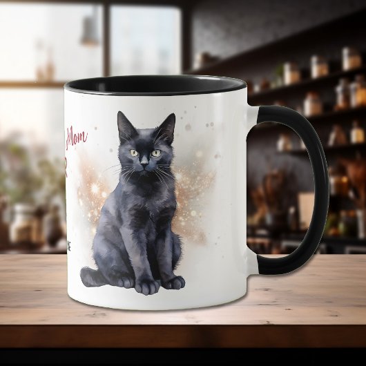 Beste Black Cat Mama je Star Confetti Tasse