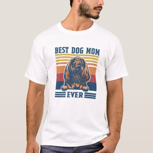 Beste Bluthund-Mama Ever Funny Dog Mama Mutter Da T-Shirt (Vorderseite)