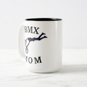 Beste "BMX MAMA" jemals! Muttertag Zweifarbige Tasse (Vorderseite Links)