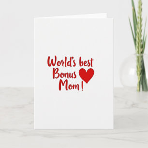 Beste Bonus-Mama der Welt Herz Glitter-Karte Karte
