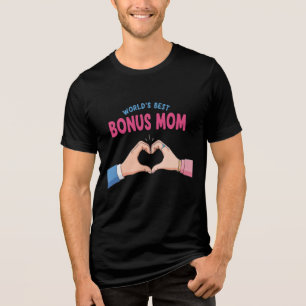 Beste Bonus-Mama der Welt Herz Hände Geschenk Tri-Blend Shirt