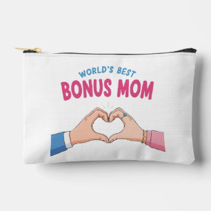 Beste Bonus-Mama der Welt Herz Hände Geschenk Zubehörtasche