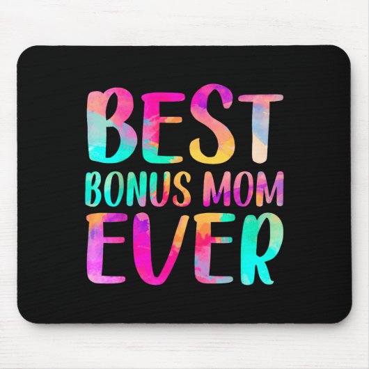 Beste Bonus-Mama ever farbenfroh Mousepad (Vorne)
