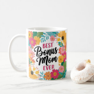 Beste Bonus-Mama je Tasse - BlumenMuttertagsgesche