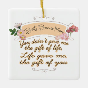 Beste Bonus-Mama Keramikornament