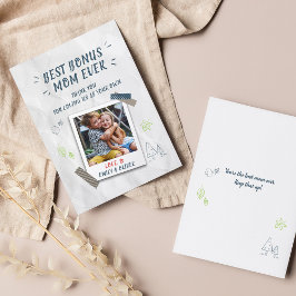 Beste Bonus Mama Mütter Tag Stepama Custom Foto Feiertagskarte