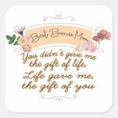 Beste Bonus-Mama Quadratischer Aufkleber (Vorderseite)