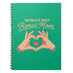 Beste Bonus-Mama-Stiefmutter der Welt   Herz Hände Notizblock