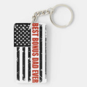 Beste Bonus-Vater-Flag Schlüsselanhänger (Rückseite)