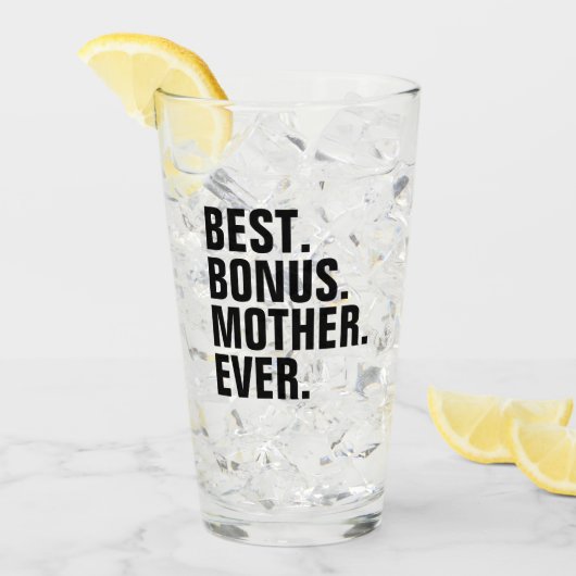 Beste Bonusmutter je Personalisiertes Foto Glas (Vorderseite Ice)