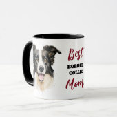 Beste Border Collie Hundemutter Tasse (Vorderseite Links)