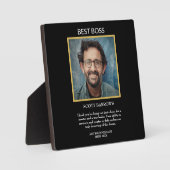 Beste Boss-Auszeichnung mit Foto Fotoplatte (Vorderseite)