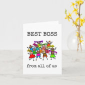 Beste Boss von uns allen, lustige, farbenfrohe Kar Karte (Gelbe Blume)