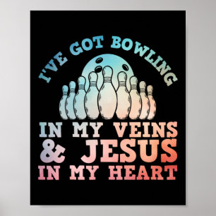 Beste Bowling-Design Männer Frauen Jesus Christlic Poster