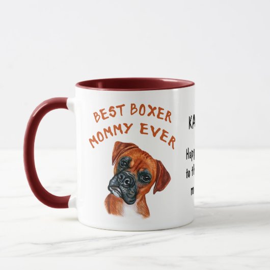 Beste Boxer-Mommy-Tasse Tasse (Links)