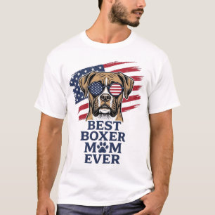 Beste Boxer-Mutter Aller Patrioten Hund-Shirt Desi T-Shirt