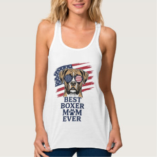 Beste Boxer-Mutter Aller Patrioten Hund-Shirt Desi Tank Top