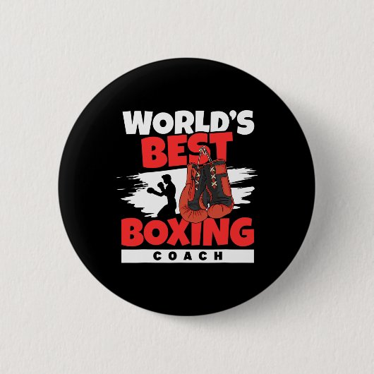 Beste Boxtrainer der Welt Boxclub Kickboxen B Button (Vorderseite)