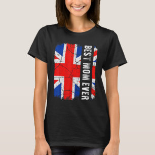 Beste britische Mutter überhaupt England-Flagge Mu T-Shirt