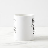 Beste Brother Black Script Typografy Red Name Gift Kaffeetasse (Mittel)