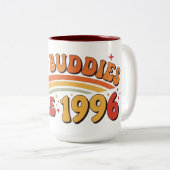 Beste Buddies seit 1996 Design Zweifarbige Tasse (VorderseiteRechts)