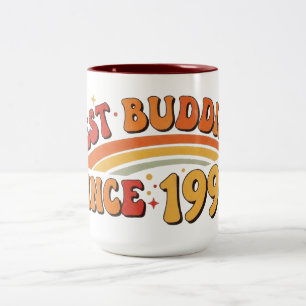 Beste Buddies seit 1996 Design Zweifarbige Tasse