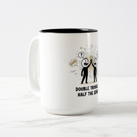 Beste Buddies seit 1996 Design Zweifarbige Tasse (Vorderseite Links)