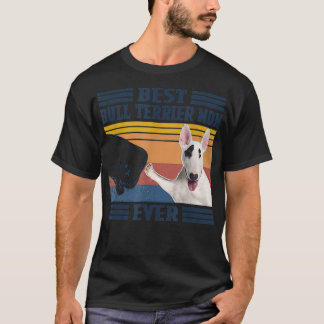 Beste Bull Terrier Mama je Vintager Muttertag T-Shirt
