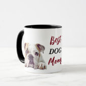 Beste Bulldog-Mama Tasse (Vorderseite Links)