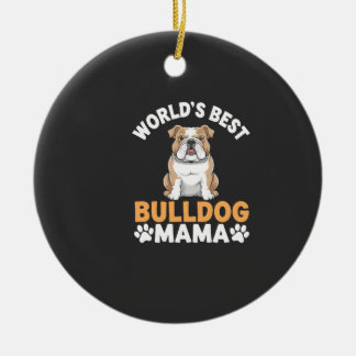 Beste Bulldogge-Mama der Welt Keramik Ornament