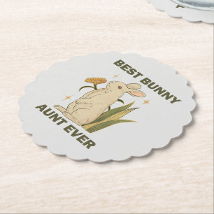 Beste Bunny-Tante Allerzeit Süße Kawaii Familienpa Untersetzer