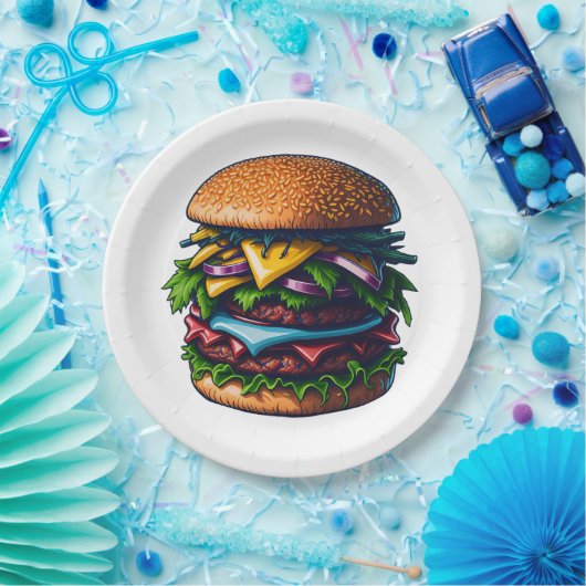 Beste Burger hier Pappteller (Party)