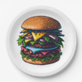 Beste Burger hier Pappteller (Vorderseite)