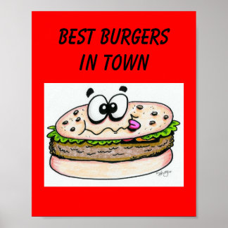 Beste Burger in Stadtplakat Poster