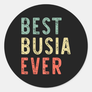 Beste Busia Aller Familie Lustig Retro Vintage Runder Aufkleber