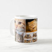 Beste Cat Mama 7 Foto Collage Tasse (Vorderseite Links)