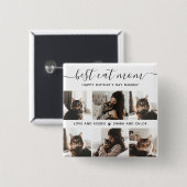 Beste Cat-Mama: Custom Mother's Day Cat Foto Button (Vorne & Hinten)