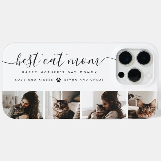 Beste Cat-Mama: Custom Mother's Day Cat Foto Case-Mate iPhone Hülle (Rückseite (Horizontal))