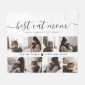 Beste Cat-Mama: Custom Mother's Day Cat Foto Fleecedecke (Vorderseite (Horizontal))