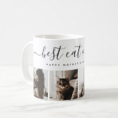 Beste Cat-Mama: Custom Mother's Day Cat Foto Kaffeetasse (Vorderseite Links)