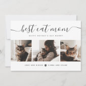 Beste Cat-Mama: Custom Mother's Day Cat Foto Karte (Vorderseite)