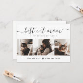 Beste Cat-Mama: Custom Mother's Day Cat Foto Karte (Vorderseite/Rückseite Beispiel)