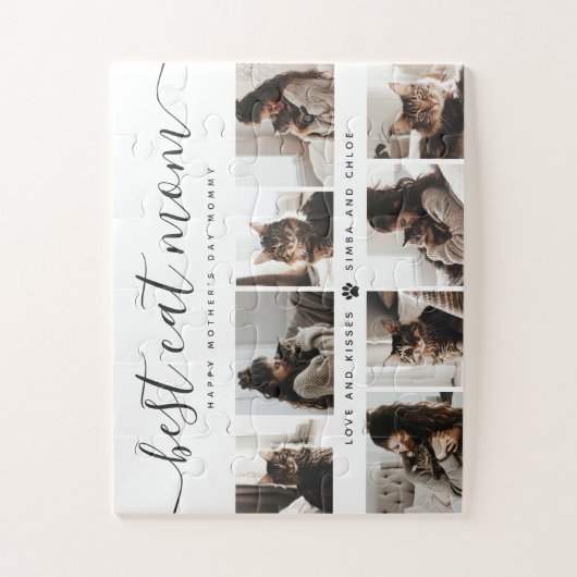 Beste Cat-Mama: Custom Mother's Day Cat Foto Puzzle (Vertikal)