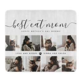 Beste Cat-Mama: Custom Mother's Day Cat Foto Schneidebrett